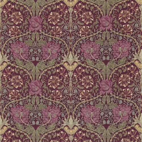 Ткань Morris HONEYSUCKLE & TULIP DMFPHT204 ( DMORHO204 каталог Morris Volume IV - Prints & Weaves )